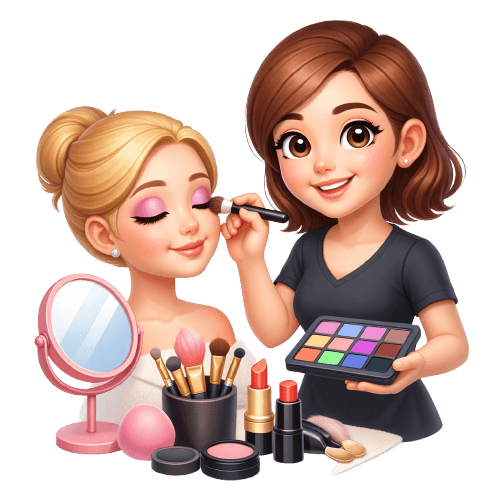 Makeup artist service category illustration